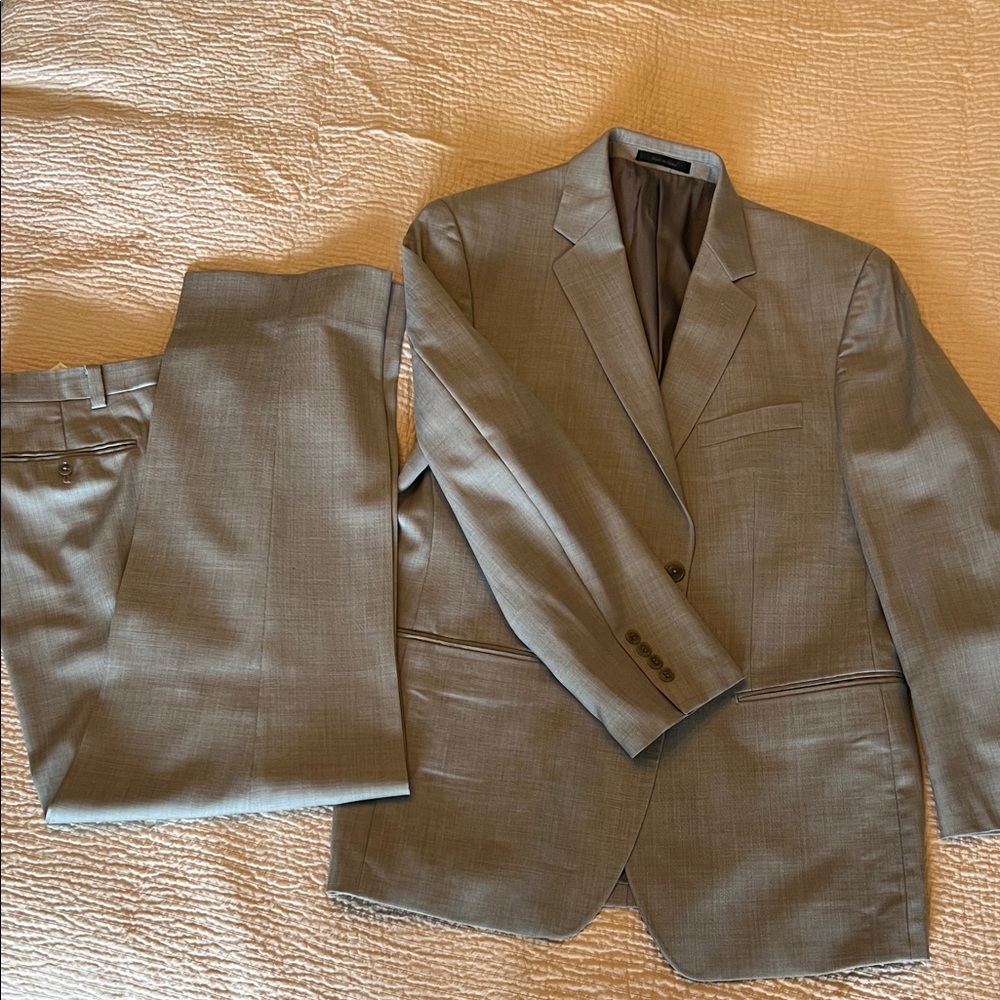 Calvin Klein Men's Light Brown Two-Piece Suit
